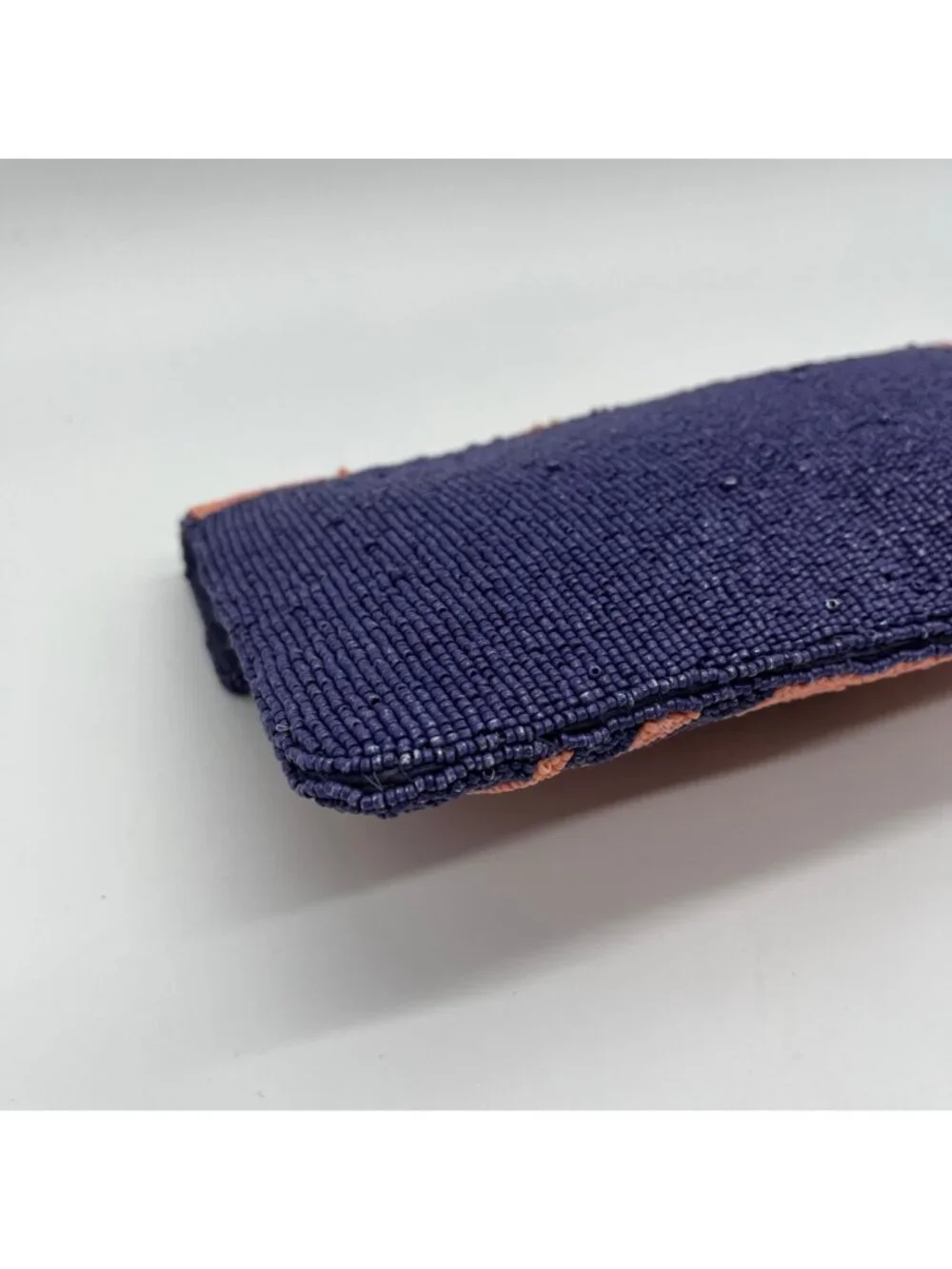 On 34th Beaded Pink and Blue Envelope Clutch Bag